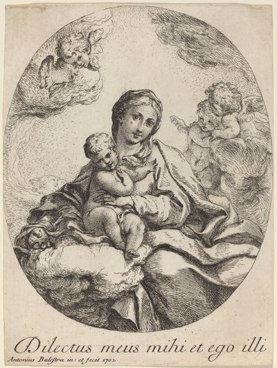 Virgin and Child on a Cloud by Antonio Balestra