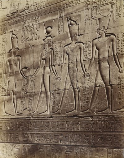 Bas Relief from the Temple at Edfu by Antonio Beato