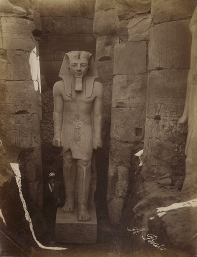 Statue of Ramesses II at Luxor by Antonio Beato