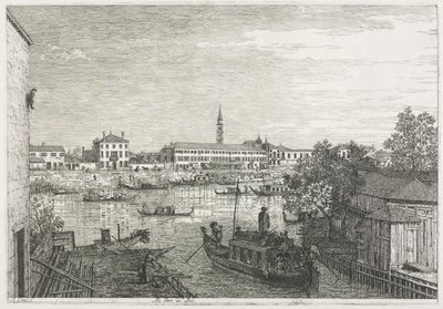 Views: The Harbor at Dolo by Antonio Canaletto