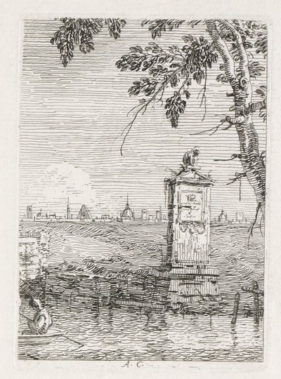 Views: The Little Monument under a Tree by Antonio Canaletto