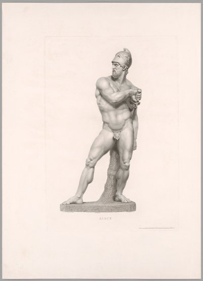 Ajax, Front View, from Oeuvre de Canova by Antonio Canova