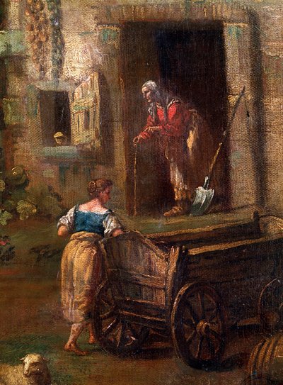 Italian Landscape (detail) by Antonio Diziani