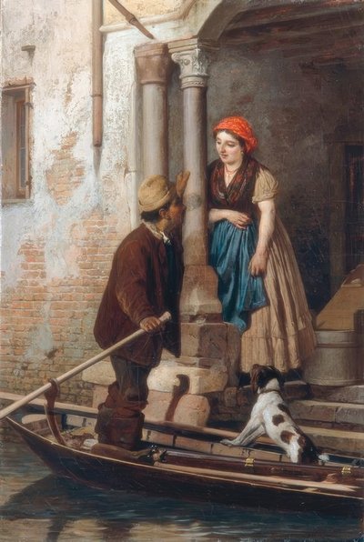 Courtship in Venice by Antonio Ermolao Paoletti