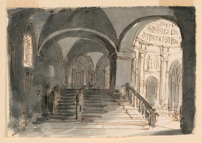 Old Cathedral at Brescia by Antonio Giuseppe Basoli