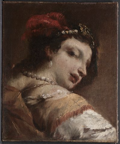 Head of a Woman by Antonio Guardi