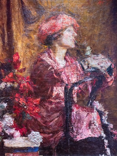 Enrica in Purple by Antonio Mancini