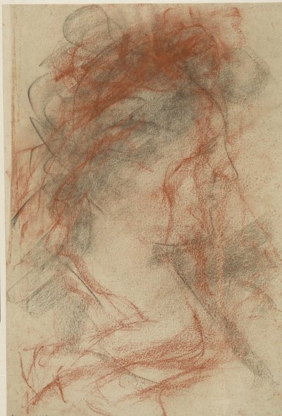 Profile Head to the Right of a Lady by Antonio Mancini