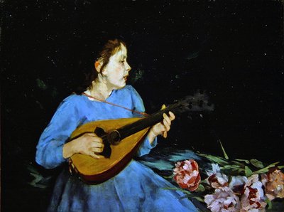 The Mandolin player by Antonio Mancini