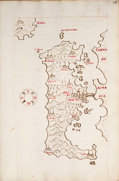 Chart of Negroponte by Antonio Millo