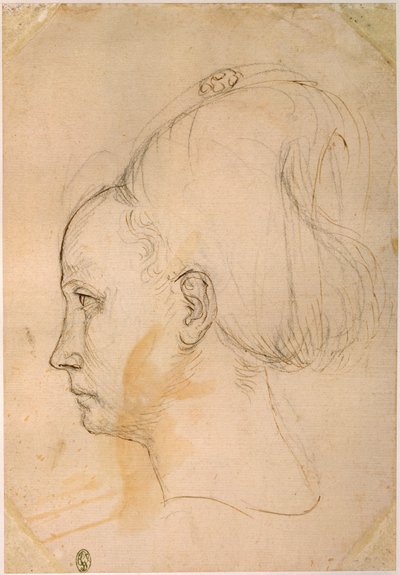 Head of a young woman by Antonio Pisanello