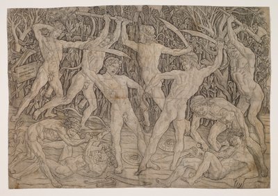 Battle of the Nudes by Antonio Pollaiuolo