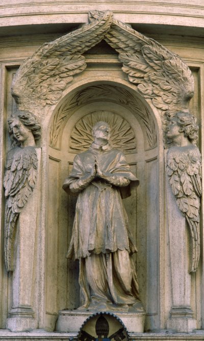 St Carlo Borromeo in Prayer by Antonio Raggi