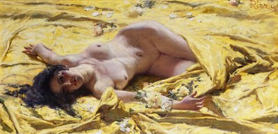 Nude on Yellow Sheets by Antonio Rizzi