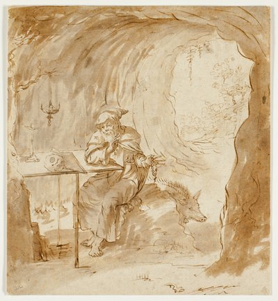 St. Anthony with the Boar by Antonio Tempesta