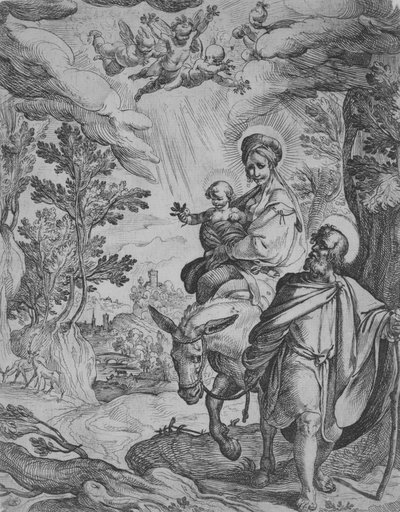 The Flight into Egypt by Antonio Tempesta