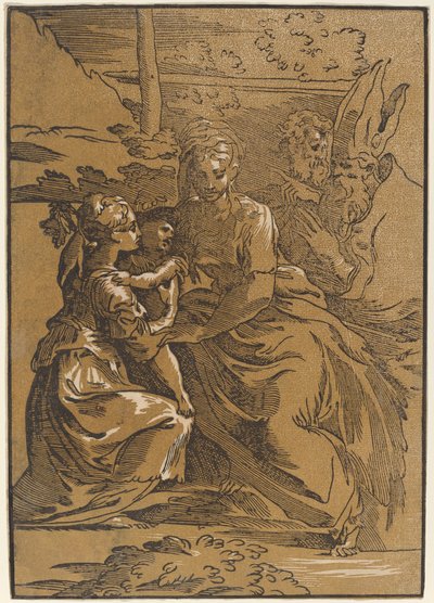 The Holy Family with Two Saints by Antonio da Trento