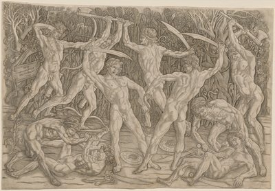Battle of the Nudes by Antonio Pollaiuolo