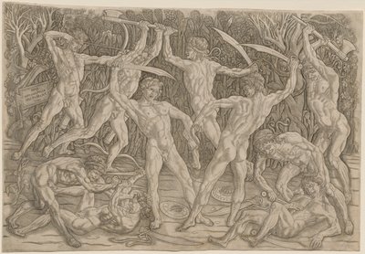 Battle of the Nudes, 1470s-80s by Antonio Pollaiuolo