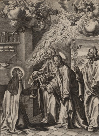 The Vision of St. Theresa by Antonius Wierix