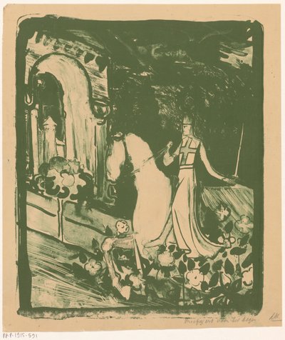 Knight on horseback by Antoon Derkinderen
