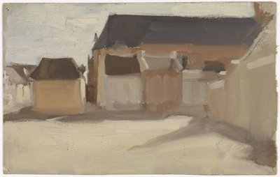 Study of a Village Square with Buildings by Antoon Derkinderen