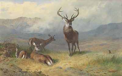 Monarch of the Glen by Archibald Thorburn
