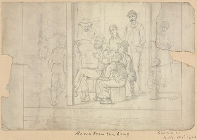 Sketch - News from the Army by Archibald Willard