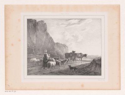 Landscape with Herd and Shepherdess by Arie Ketting de Koningh