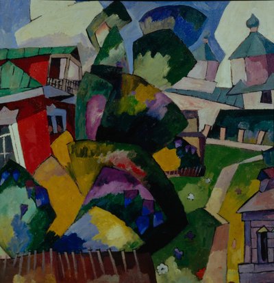 Landscape, 1900s-1910s by Aristarkh Vasilievic Lentulov