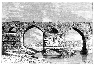 The Bridge of Dezful, Iran, 1895 by Armand Kohl