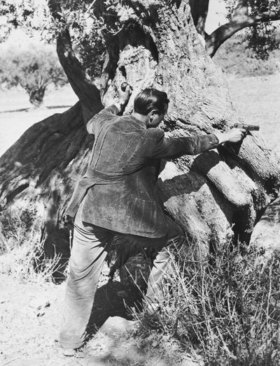 Salvatore Giuliano pointing a pistol, 1937 by Armando Bruni