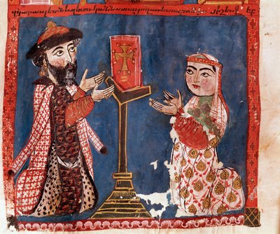 The two donors (miniature) by Armenian School