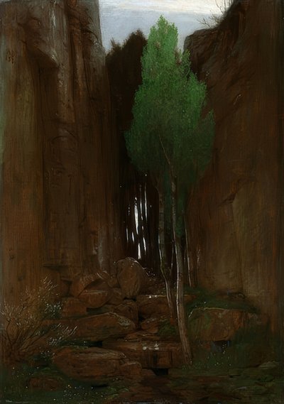 Spring in a Rocky Gorge. 1881 by Arnold Böcklin