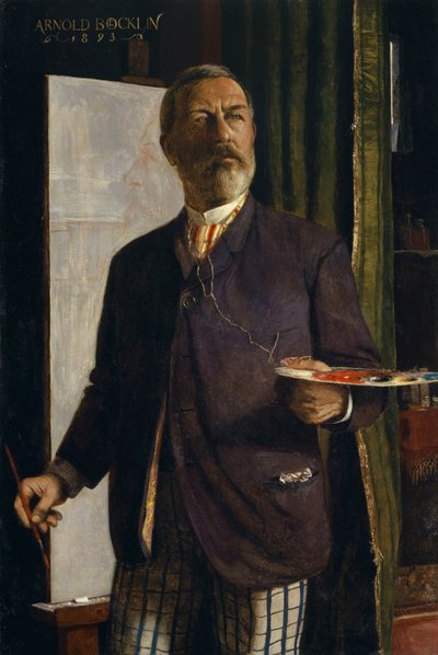 Self-Portrait in the Studio by Arnold Böcklin