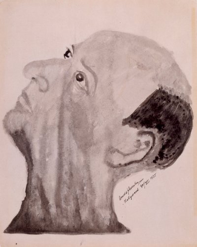 Arnold Schoenberg self-portrait - Hollywood 1923 by Arnold Schoenberg