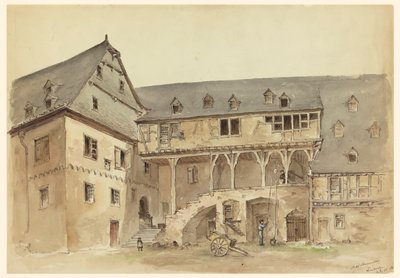 Courtyard of a Medieval Manor by Arnold William Brunner