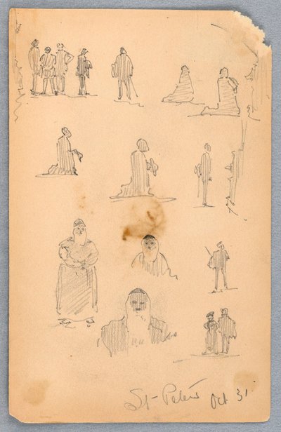 Figure Sketches at St. Peter’s by Arnold William Brunner