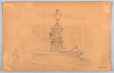 Fountain at Nevers by Arnold William Brunner