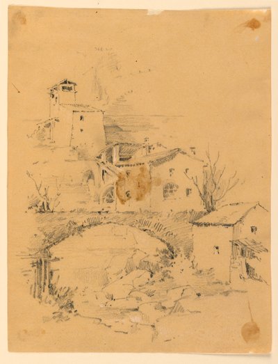 Mill Over a Stream by Arnold William Brunner