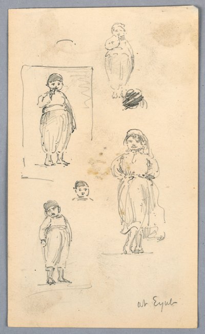 Sketches of Children at Eyub by Arnold William Brunner