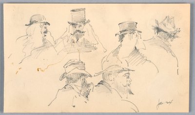 Sketches of Heads of Men by Arnold William Brunner