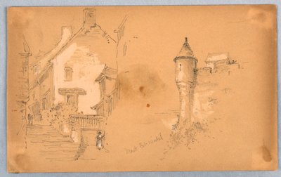 Two Sketches at Mont. St. Michel by Arnold William Brunner