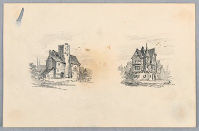 Two Sketches of Houses by Arnold William Brunner