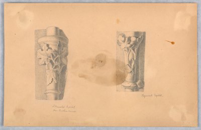 Two Studies of Capitals by Arnold William Brunner