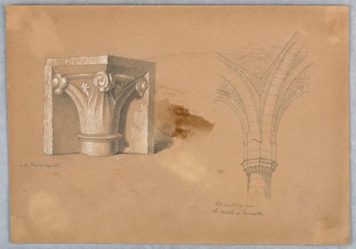 Two Studies of Architectural Details by Arnold William Brunner