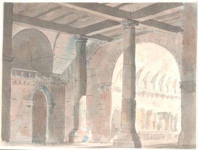 Room with Vaults and Columns by Aron Wallick