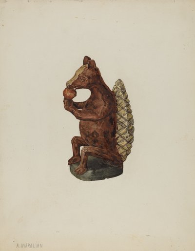Pennsylvania German Squirrel Figure by Arsen Maralian