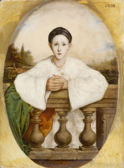 Portrait of Jean-Gaspard Deburau, 1832 by Arsène Trouvé