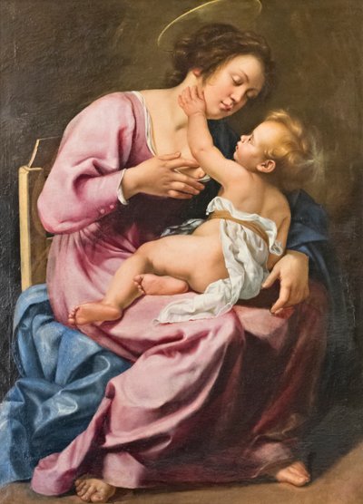 Madonna nursing baby Jesus by Artemisia Gentileschi